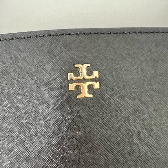 Large black leather Tory Burch tote bag - Picture 9 of 11